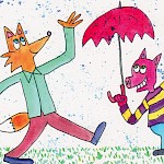 Dave Hankins - Rainy Day Stroll Postcard