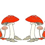 Esoteric Bumper Stickers - Mushroom Grove Bumper Sticker